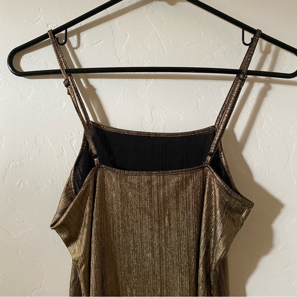 Gold Mini Dress Size Medium - Picture 10 of 14
